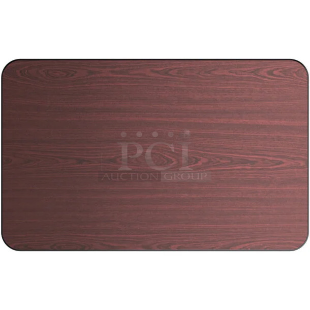 BRAND NEW SCRATCH AND DENT! Lancaster Table & Seating 3493048TCB 30" x 48" Laminated Rectangular Table Top Reversible Cherry / Black. May Be Missing Pieces.  - Image 1 of 3