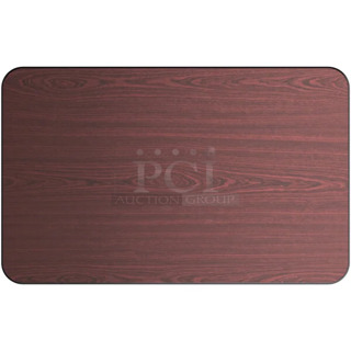 BRAND NEW SCRATCH AND DENT! Lancaster Table & Seating 3493048TCB 30" x 48" Laminated Rectangular Table Top Reversible Cherry / Black. May Be Missing Pieces. 