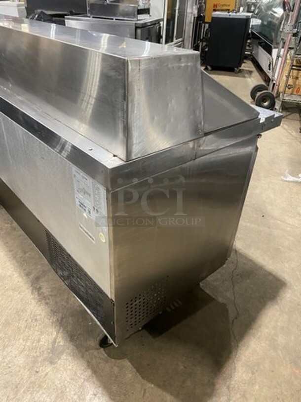 Spartan Commercial Refrigerated Sandwich Prep Table! With 3 Door Storage Space Underneath! Poly Coated Racks! All Stainless Steel! On Casters! Model: SST7230 115V - Image 3 of 9