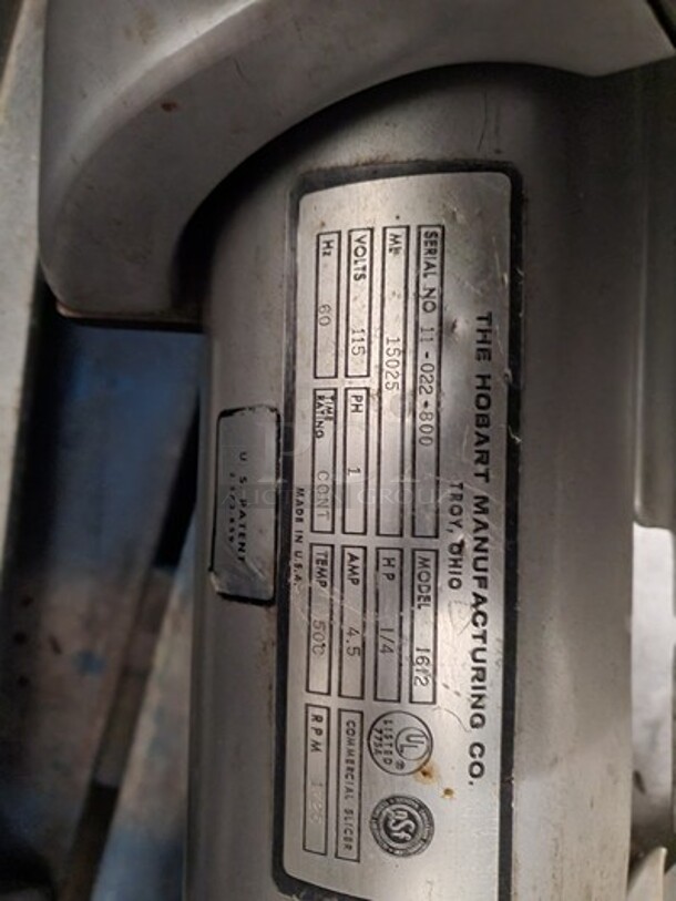 HOBART Commercial Slicer-115V  - Image 2 of 3