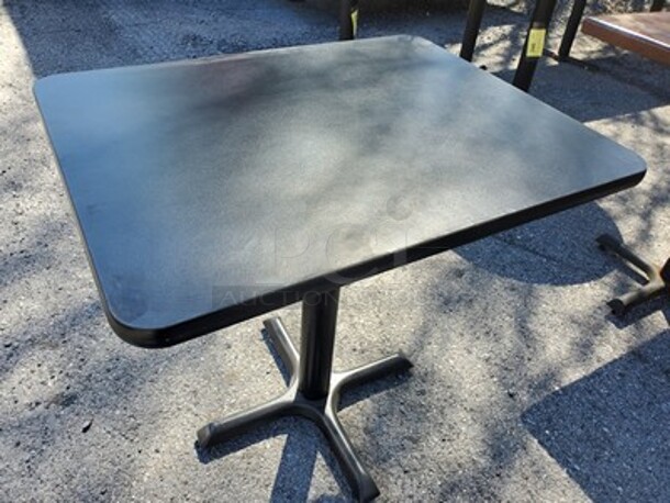 Black Laminate Top W/ Metal Base 24X30 