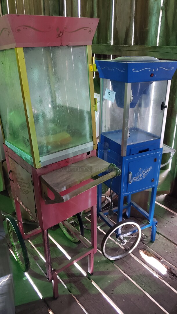 Vintage Popcorn Cart & Vintage Snow Cone Cart

Not tested

(Location 3)
 - Image 1 of 7