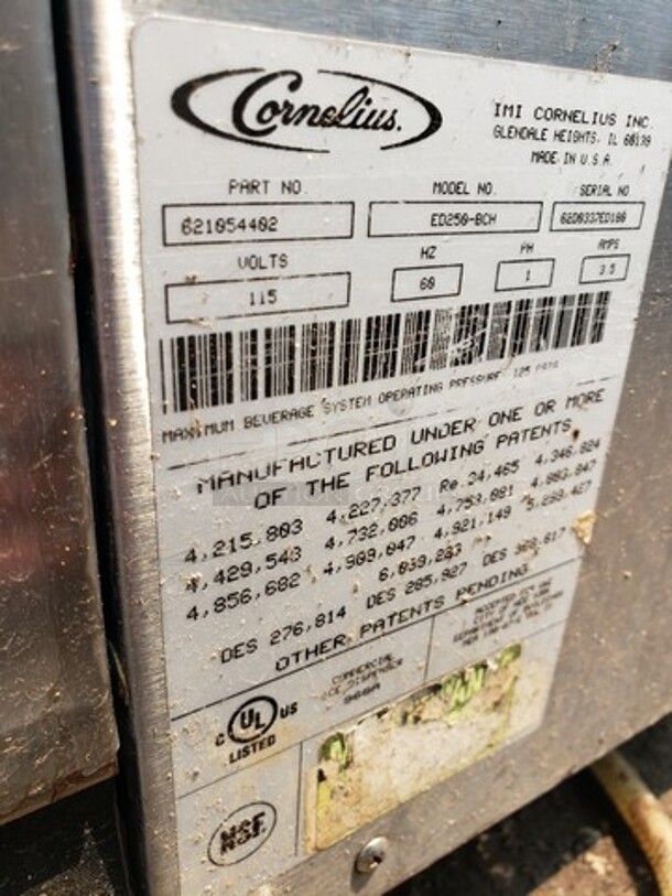 Cornelius Soda Fountain Machine!

115 V
60 Hz
1PH - Image 4 of 6