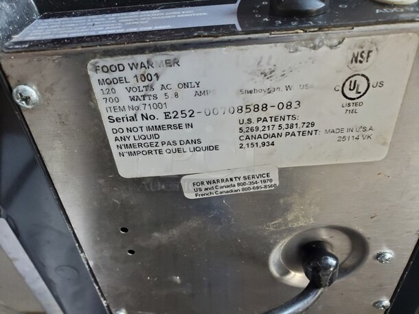 Vollrath 1001 Countertop Food Warmer-For Full Size Pan Wells|120v|AS IS - Image 4 of 4