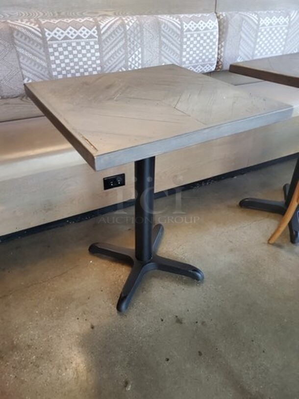  23 5/8" x 23 5/8" Square Standard Height Table with Cross Base  - Image 3 of 3