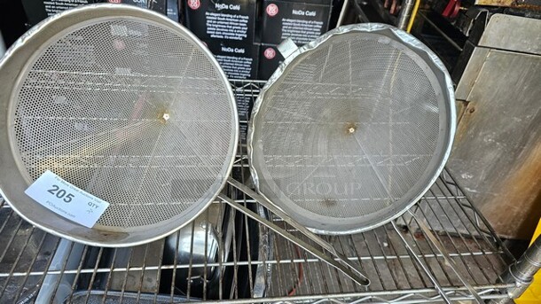 Lot of 2 Stainless Steel Fine China Cap Strainers - Image 2 of 3