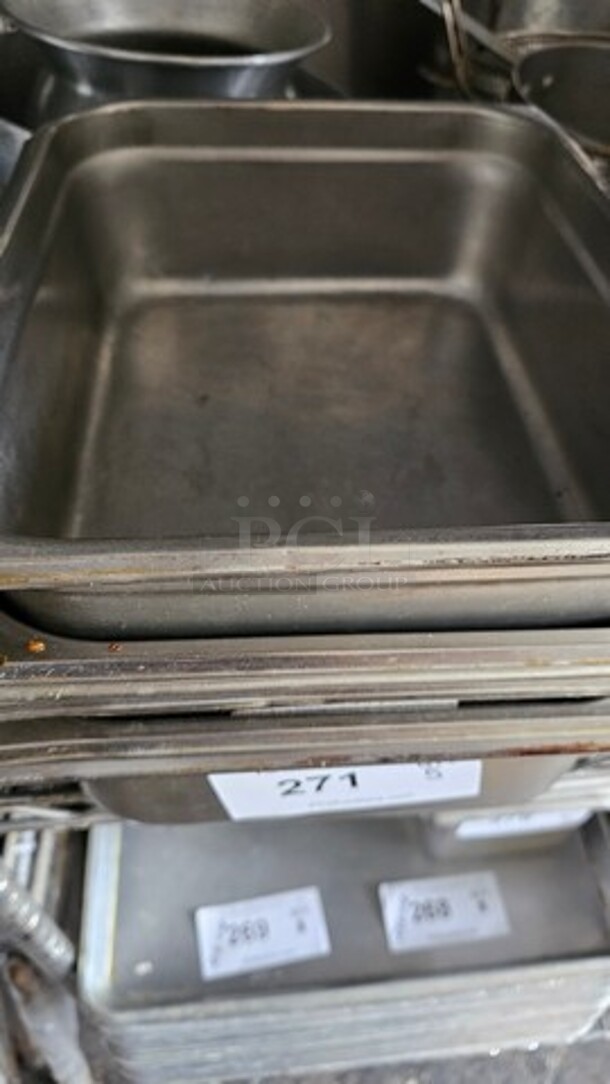 Lot of 5 Stainless Steel Food Pans *without lids* - Image 1 of 3