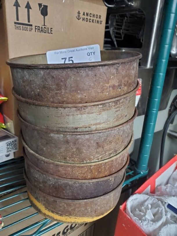 Lot of 6 Round Cake Pans - Image 1 of 5