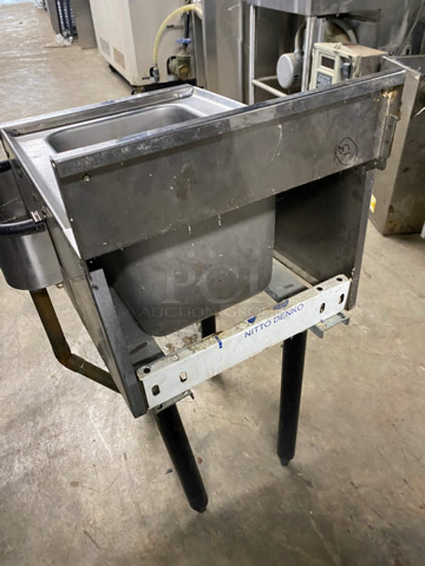 Commercial Under The Counter Hand Sink! With Back Splash! All Stainless Steel! On Legs! - Image 4 of 7