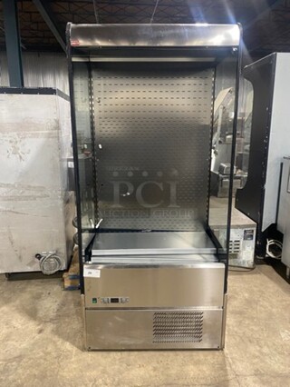 Sifa Commercial Refrigerated Open Grab-N-Go Display Case! With Pull Down Front Cover! Solid Stainless Steel! Model: GAEP6L096N0710 SN: 0403202000 220/240V