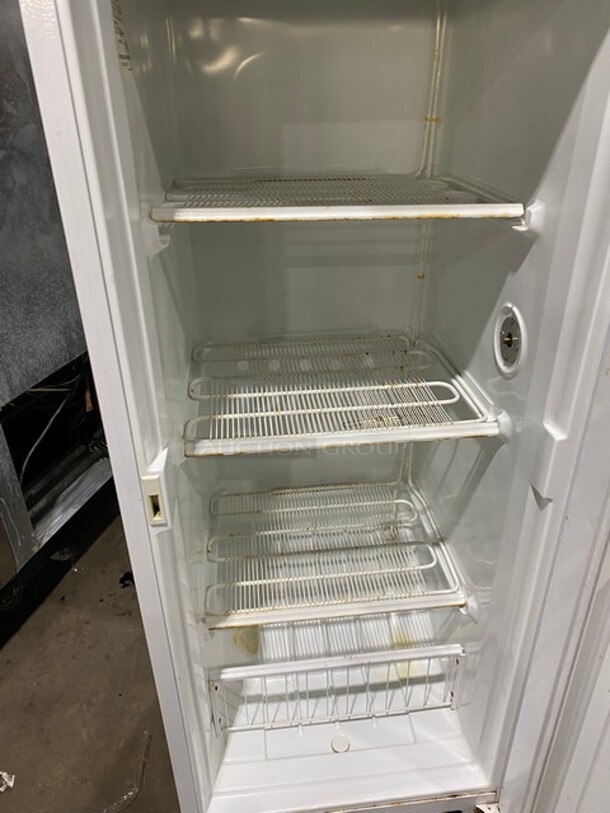 Woods Single Door Reach In Freezer Unit! With Poly Racks And Shelves! Model: V12WUAB SN: 01223653LF 115V - Image 6 of 9