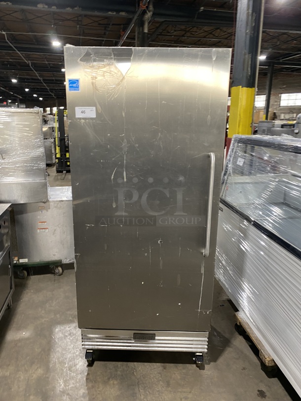 ELECTROLUX Stainless Steel 1 Door Freezer W/Poly Coated Racks! On Casters! Model FCFS181LQBA Serial WB72657232 115V/60Hz - Image 1 of 8