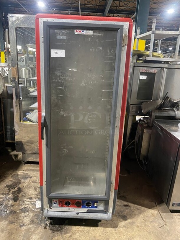 Metro Commercial Single Door Reach In Holding/Warming Cabinet Merchandiser! C5 Series! With View Through Door! On Commercial Casters! 120V! - Image 1 of 9