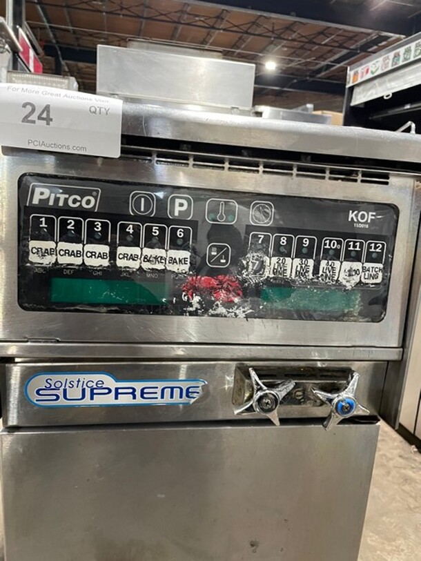 WOW! Pitco Commercial Natural Gas Powered Pasta Cooker! Solstice Supreme Edition! All Stainless Steel! With Dormont Quick Disconnect Gas Hose! On Casters! 115V! Model: SSPG14 SN: G16BA008760! Working When Removed! - Image 10 of 12