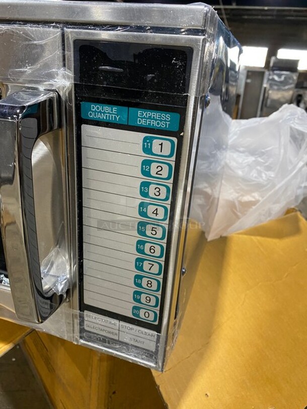 New Scratch And Dent Sharp All Stainless Steel Commercial Countertop Microwave! MODEL R25JT 208/230V  1PH - Image 6 of 9