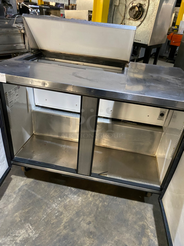 True Commercial Refrigerated Sandwich Prep Table! With 2 Door Underneath Storage Space! All Stainless Steel! On Casters! Model: TSSU4808 SN: 7493962 115V 60Hz 1 Phase - Image 5 of 10