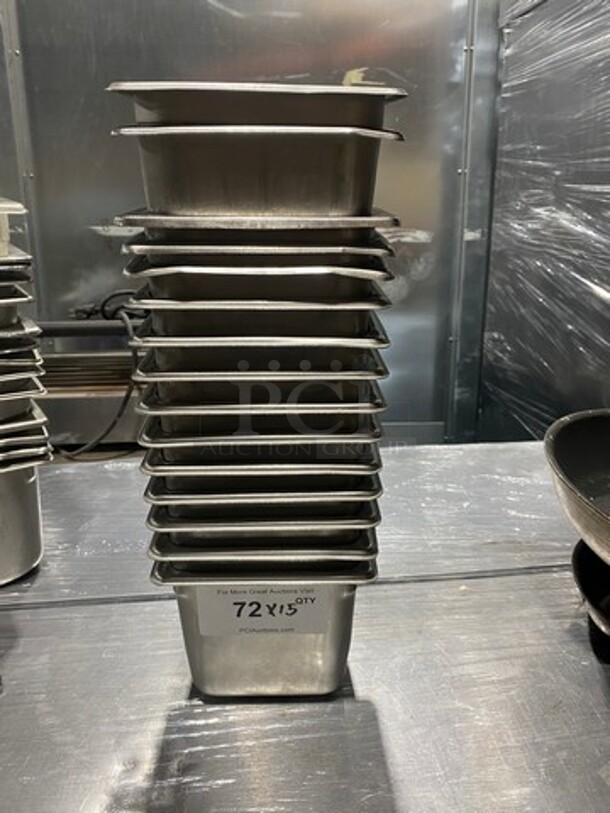 Commercial Steam Table/ Prep Table Food Pans! All Stainless Steel! 15x Your Bid! - Image 1 of 11