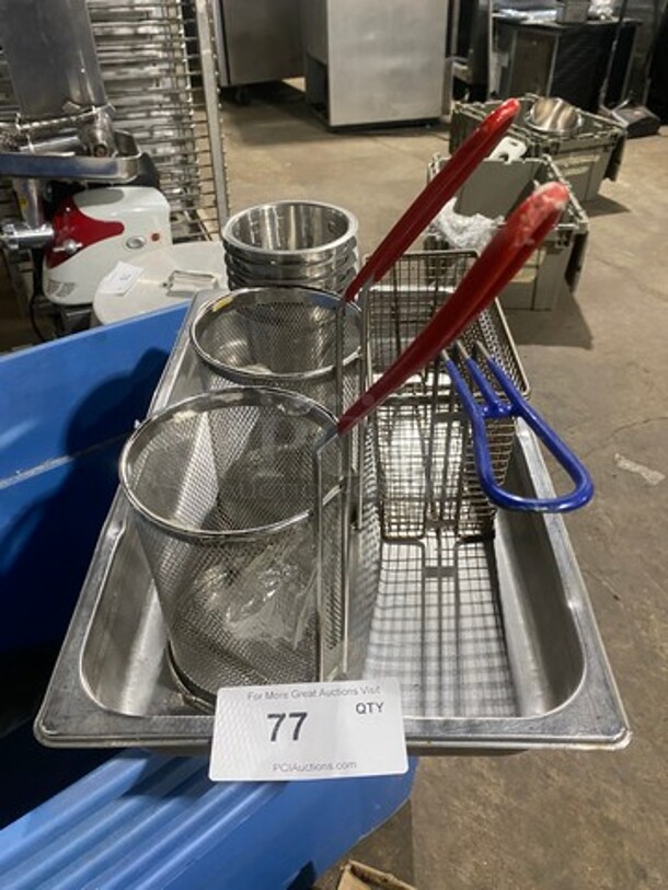 ALL ONE MONEY! MISCELLANEOUS! Includes Assorted Frying Baskets And Utensil Holders! - Image 1 of 4
