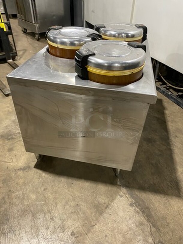 FAB! Amko Commercial Rice Warmer/ Holder Station! On Custom Made Equipment Stand! All Stainless Steel! On Legs! Model: SEJ21000 SN: AW211118 120V - Image 3 of 10