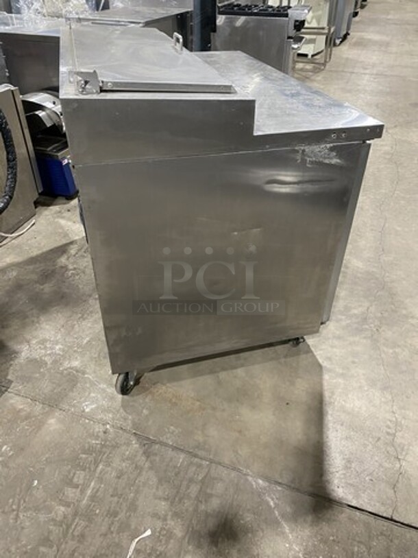 Valpro All Stainless Steel Refrigerated Pizza Prep Table!  - Image 3 of 5