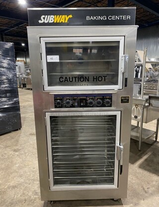 Nuvu Commercial Baking Center Oven Proofer Combo! With Metal Oven Racks! Stainless Steel! On Casters! Model: SUB123 SN: 00375647120400010001 208V 60HZ 3 Phase