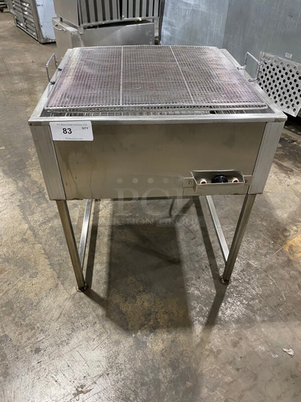 AMAZING FIND! Commercial Electric Powered Open Fryer! All Stainless Steel! On Legs! - Image 1 of 9
