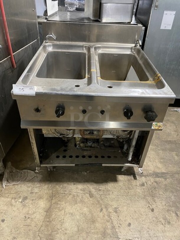 Italgi Commercial 2 Bay Pasta Cooker! All Stainless Steel! On Model: CPG2/PS SN: 099020