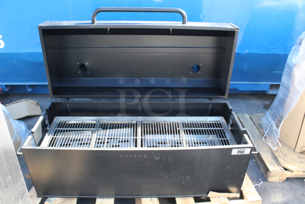 BRAND NEW SCRATCH & DENT! Backyard Pro 554SMOKR60AS 60" Charcoal / Wood Smoker Grill with Adjustable Grates and Dome - Assembled. 60 x 24 x 54 1/2 - Image 8 of 8