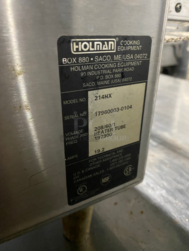 Holman Commercial Countertop Conveyor Pizza Oven! All Stainless Steel! On Small Legs! Model: 214HX SN: 179600030104 208V 60HZ 1 Phase - Image 6 of 8
