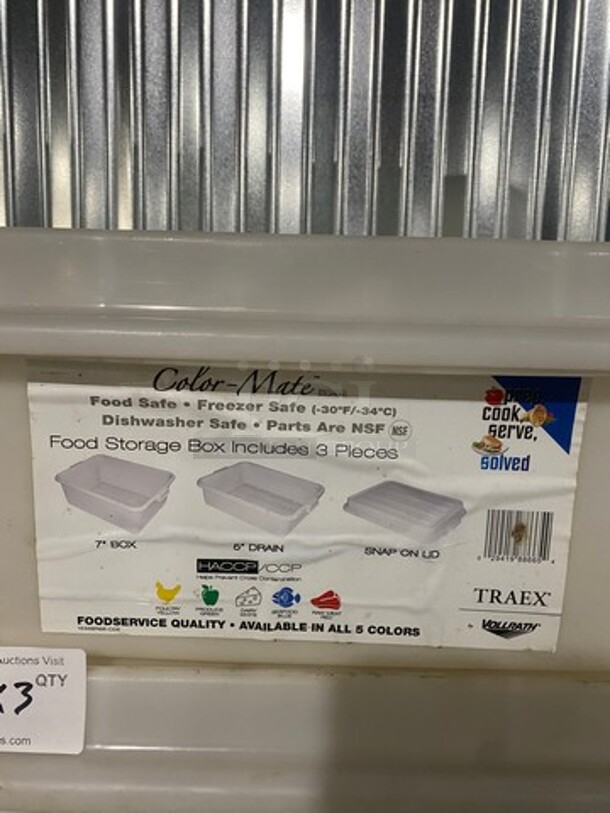 Color Mate Food Storage Boxes x3 Your Bid! - Image 3 of 5