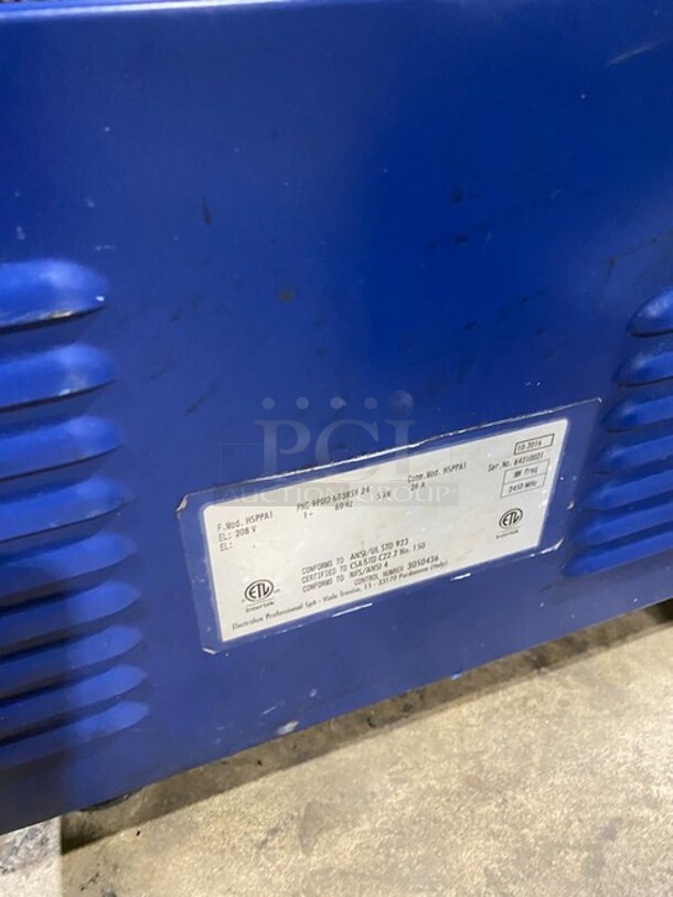 2017 Electrolux Commercial Countertop Electric Powered Panini Flat Press! With Digital Controls! Stainless Steel Body! Model: HSPPA1 SN: 64210021 208V 60HZ 1 Phase - Image 5 of 8