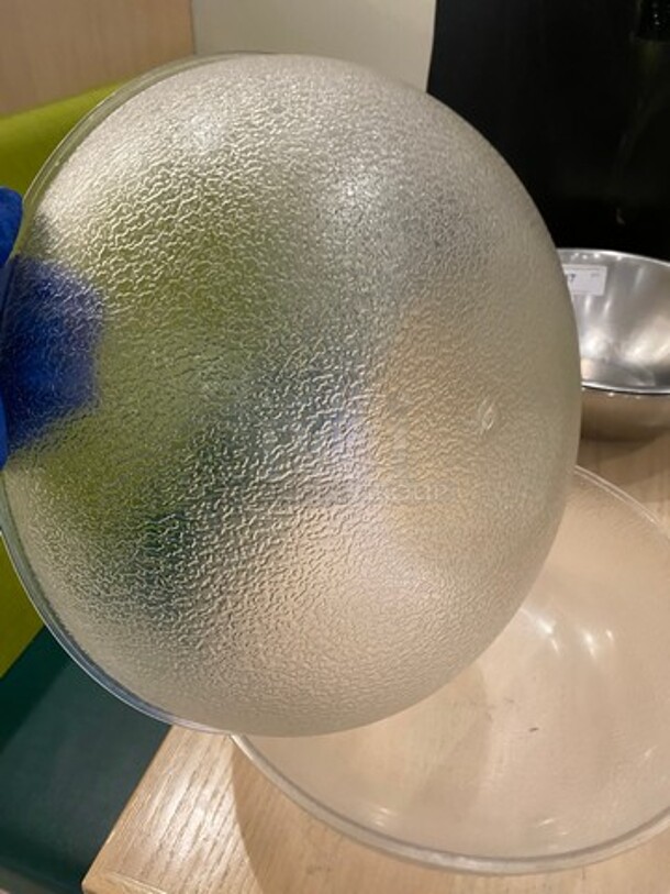 ALL ONE MONEY! Assorted Size Clear Pebbled Bowls! - Image 2 of 3