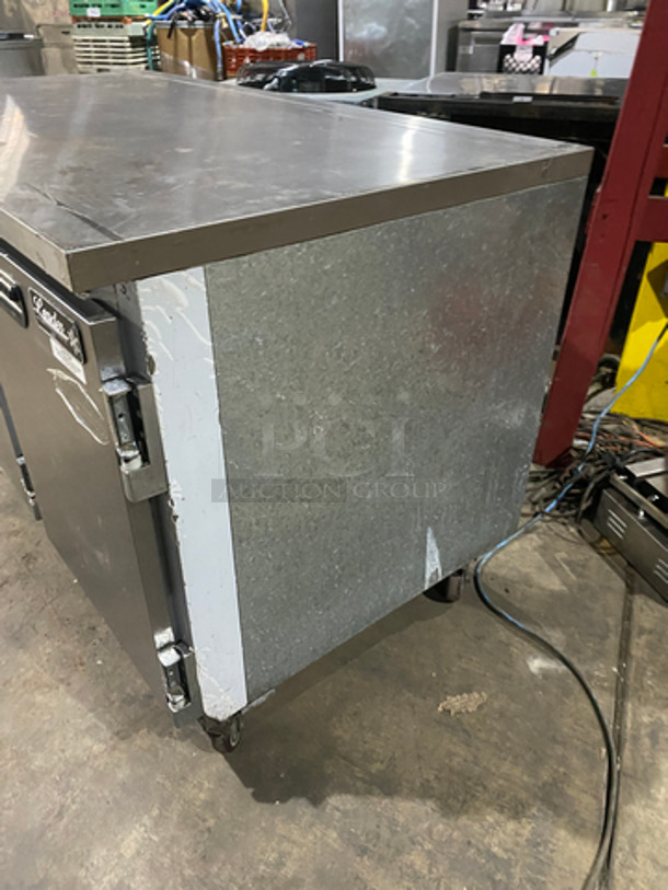 COOL! Leader Commercial 3 Door Lowboy/ Worktop Cooler! With Poly Coated Racks! All Stainless Steel! On Casters! Model: LB60SC SAN: GX02C1836 115V 60HZ 1 Phase - Image 2 of 8