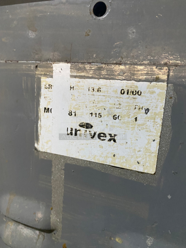Univex Commercial Heavy Duty Mixer! With Spiral Attachment! With Stainless Steel Bowl And Bowl Guard! 115V 60HZ 1 Phase - Image 5 of 10