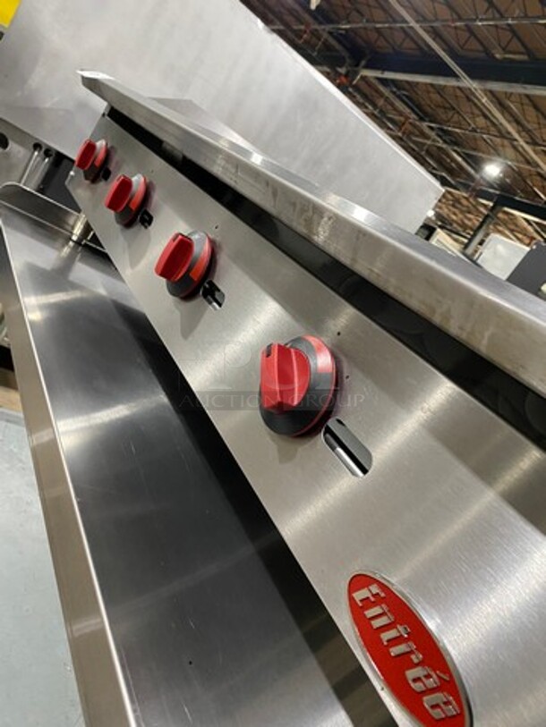 WOW! LATE MODEL! Entree Commercial Natural Gas Powered Flat Top Griddle! With Back And Side Splashes! On Equipment Stand! All Stainless Steel! On Casters! Model: GR48N SN: 21041176V - Image 6 of 9