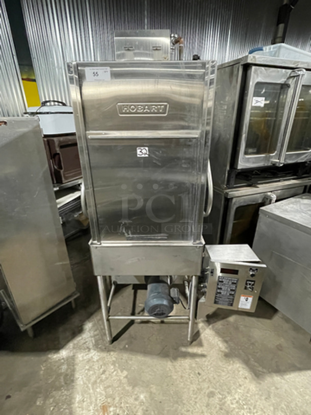 Hobart Commercial Pass-Through Dishwasher Machine! All Stainless Steel! On Legs!