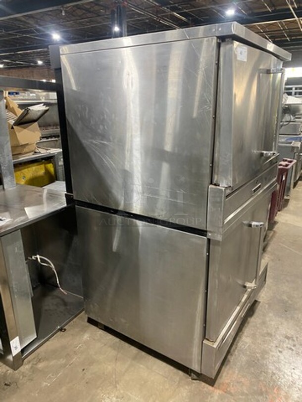 Garland Commercial Natural Gas Powered Double Deck Convection Oven! Metal Oven Racks! All Stainless Steel! 2x Your Bid Makes One Unit! - Image 2 of 10