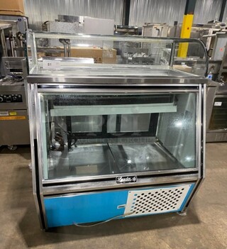 2008 Leader Commercial Refrigerated Deli Case! With Slanted Front Glass! With Sliding Rear Access Doors! MODEL SDL48SC SN:PR121811 115V 1PH