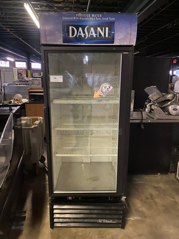 True Commercial Single Door Reach In Refrigerator Merchandiser! With View Through Door! With Poly Coated Racks! Model: GDM26 SN: 12130350 115V 60HZ 1 Phase