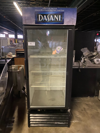 True Commercial Single Door Reach In Refrigerator Merchandiser! With View Through Door! With Poly Coated Racks! Model: GDM26 SN: 12130350 115V 60HZ 1 Phase