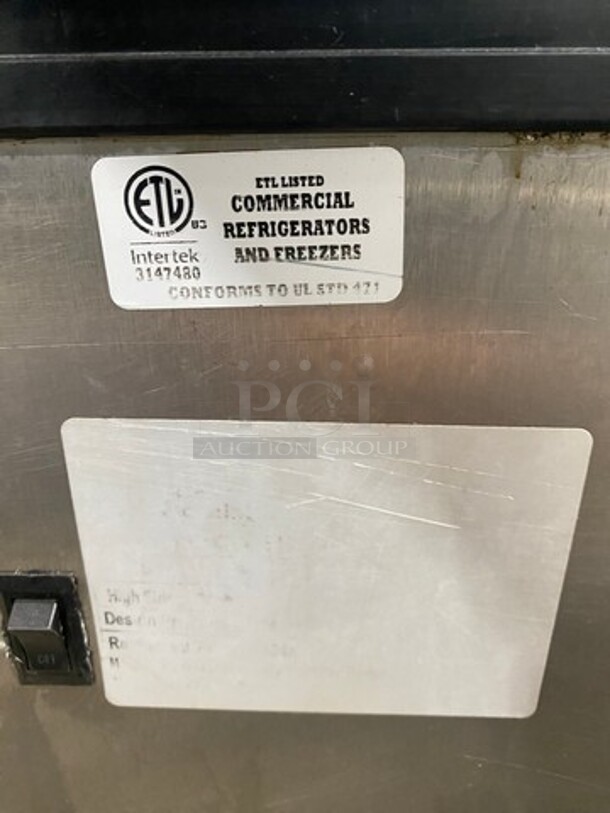 Commercial Refrigerated Bakery Display Case Merchandiser! With Straight Front Glass! With Sliding Rear Access Doors! Stainless Steel Body! - Image 10 of 10