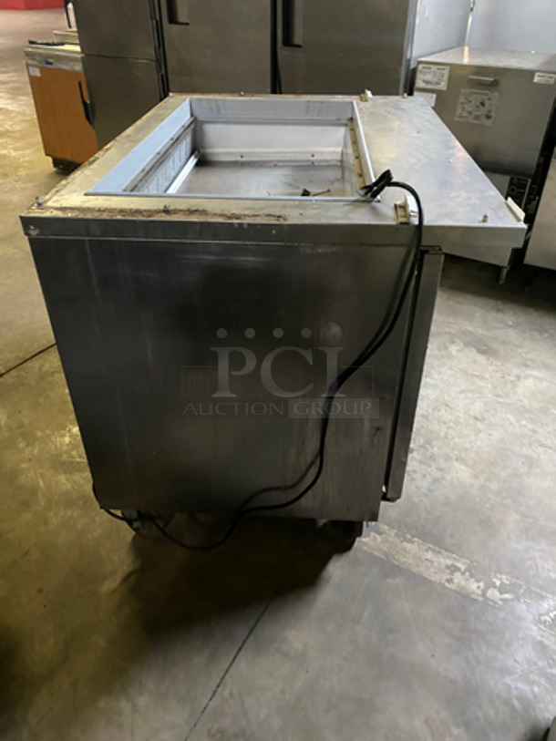 Beverage Air Commercial Refrigerated 2 Door Sandwich Prep Table! With Poly Coated Racks! All Stainless Steel! On Casters! Model: SPE48HC18M SN: 12612290 115V 60HZ 1 Phase - Image 2 of 8