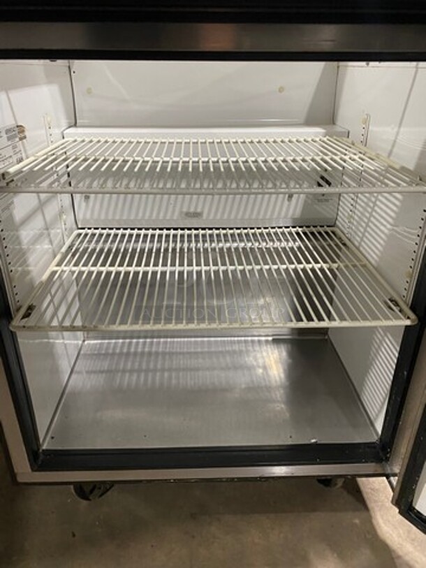 GREAT! True Commercial Refrigerated Sandwich Prep Table! With Single Door Storage Space Underneath! With Poly Coated Racks! All Stainless Steel! On Casters! Model: TSSU2712MB SN: 4999343 115V 60HZ 1 Phase - Image 6 of 9