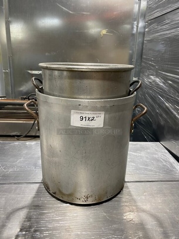 Assorted Stock Pots! With Side Handles! 2x Your Bid! - Image 1 of 9