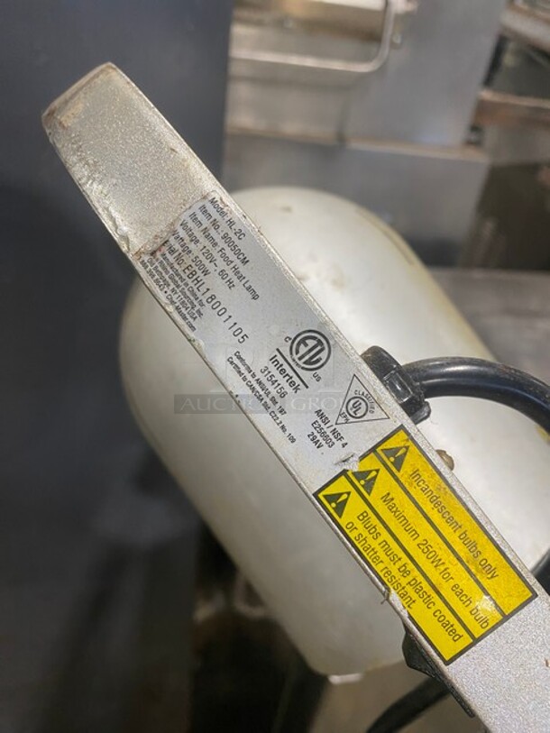 Blue Rhino Commercial Countertop Dual Food Heating Lamp! Model HL2C Serial EBHL18001105! 120V! - Image 4 of 5