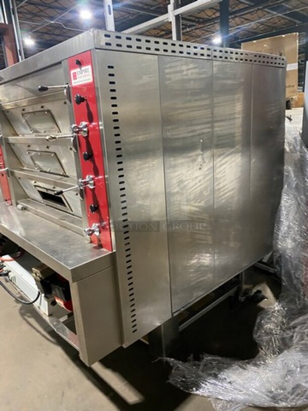 Empire Commercial Natural Gas Powered Tripple Deck Baking Oven! All Stainless Steel! - Image 3 of 9