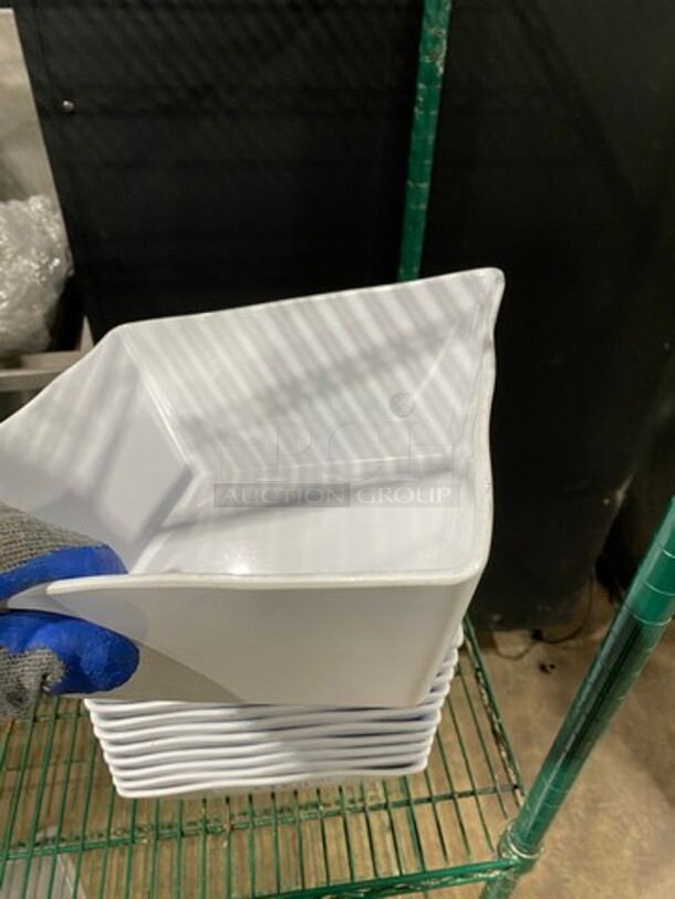 White Poly Square Salad Bowls! 11x Your Bid! - Image 7 of 7