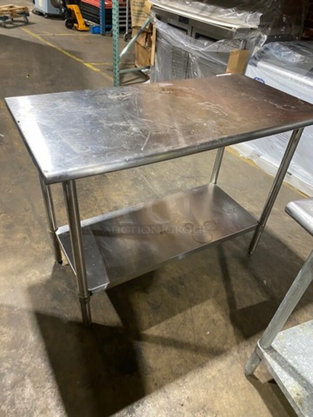 Solid Stainless Steel Work Top/ Prep Table! With Storage Space Underneath! On Legs! - Image 3 of 8
