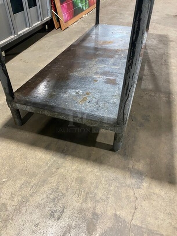 Commercial Butcher Block Table! With Storage Space Underneath! Stainless Steel Body! On Legs! - Image 6 of 8