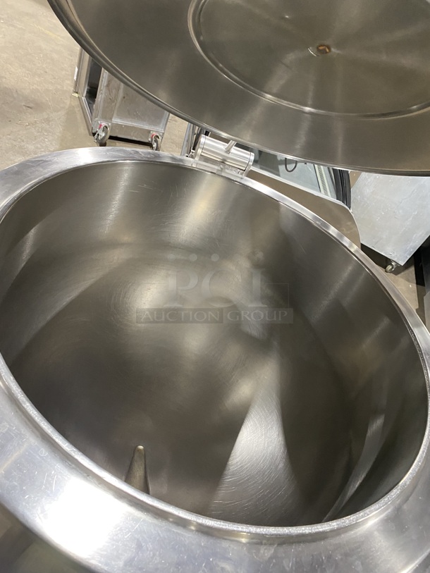 WOW! Groen All Stainless Steel GL60 Commercial Self Contained Natural Gas Powered Jacketed Soup Kettle! Steam Master Series! On Legs! MODEL:GL60 SN:51057-10T-6643!
 - Image 4 of 11